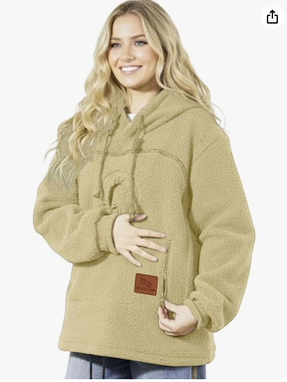 2026 Amazon New European and American Autumn/Winter Cross-Border Solid Color Hooded Plush Pet Coat Loose Pullover Warm Sweatshirt
