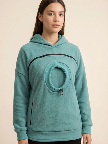 2026 Amazon New European and American Autumn/Winter Cross-Border Solid Color Hooded Plush Pet Coat Loose Pullover Warm Sweatshirt
